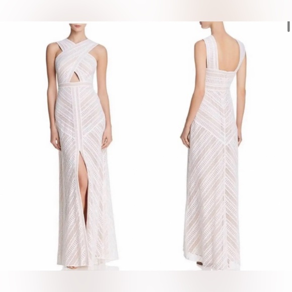 BCBGMaxAzria White Lace Maxi Dress - Picture 3 of 10